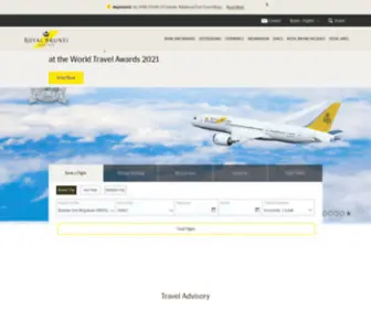 Bruneiair.com(Brunei Royal Brunei Airlines Official Site) Screenshot
