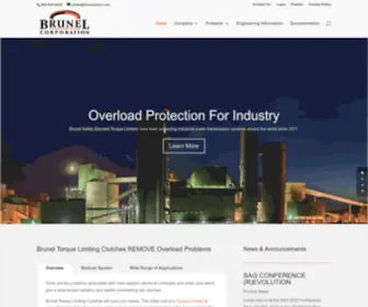 Brunelcorp.com(Brunel Corporation is the world leader in modular torque limiters) Screenshot