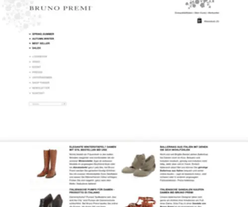 Bruno-Premi.de(Italienische Damenschuhe von Bruno Premi) Screenshot