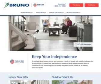 Bruno.com(Bruno Independent Living Aids) Screenshot