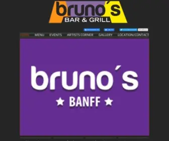 Brunosbanff.com(Brunos Bar & Grill) Screenshot