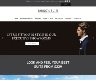 Brunossuits.com.au(Tailored Mens Suits Gold Coast) Screenshot