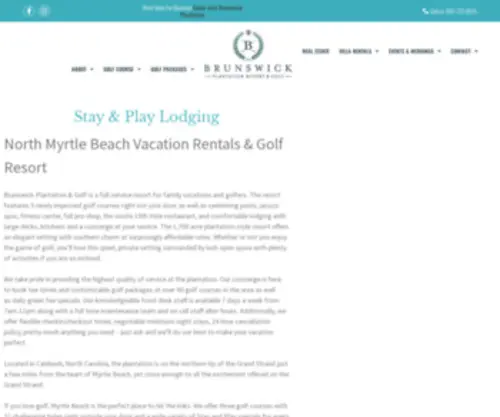 Brunswickvillas.com(Stay & Play Lodging North Myrtle Beach Vacation Rentals & Golf ResortBrunswick Plantation & Golf) Screenshot