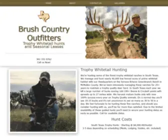 Brushcountryhunts.com(Trophy Whitetail Hunts And Seasonal Leases) Screenshot