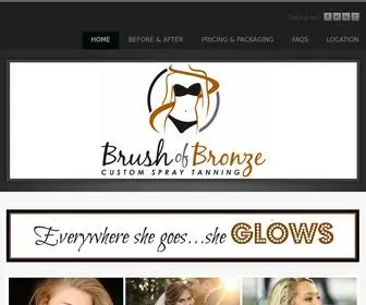 Brushofbronze.com(Custom Spray Tanning Mobile) Screenshot