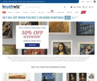 Brushwiz.com(Oil Painting Reproductions and Framed Art) Screenshot