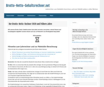 Brutto-Netto-Gehaltsrechner.net(Brutto-Netto-GehaltsrechnerLohnrechner zum Nettolohn berechnen) Screenshot