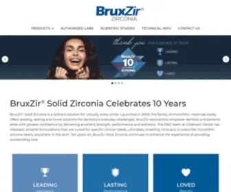 Bruxzir.com(BruxZir Solid Zirconia is a brilliant solution for virtually every smile) Screenshot