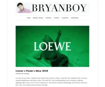 Bryanboy.com(Fashion Blogger Bryanboy) Screenshot