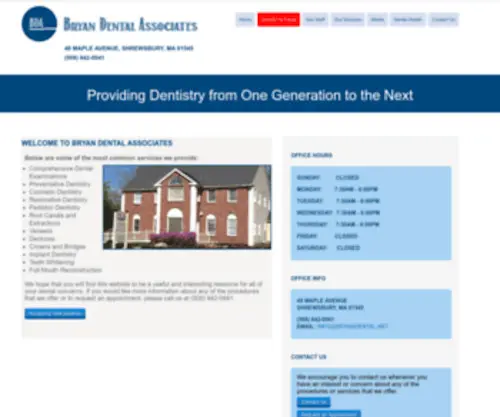 Bryandental.net(Dentist in Shrewsbury) Screenshot