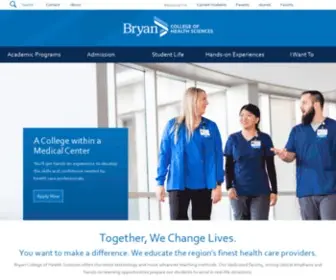 Bryanhealthcollege.edu(Bryan College of Health Sciences) Screenshot