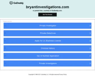 Bryantinvestigations.com(North Carolina private investigators) Screenshot