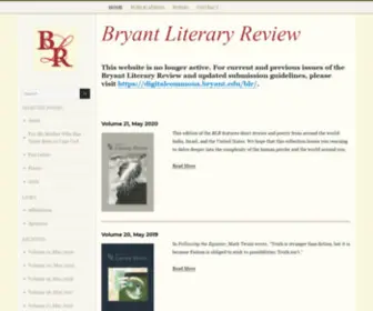 Bryantliteraryreview.org(Bryant Literary Review) Screenshot