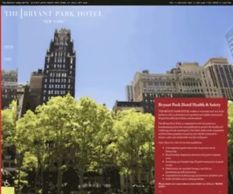 Bryantparkhotel.com(The Bryant Park Hotel) Screenshot