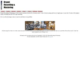 Bryantrecording.com(Bryant Recording & Mastering) Screenshot