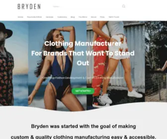 BRydenapparel.com(Clothing Manufacturer) Screenshot