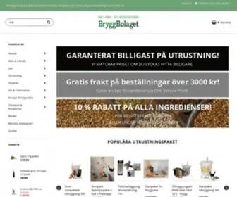 BRYGgbolaget.se(Köp produkter för hembryggning av öl) Screenshot