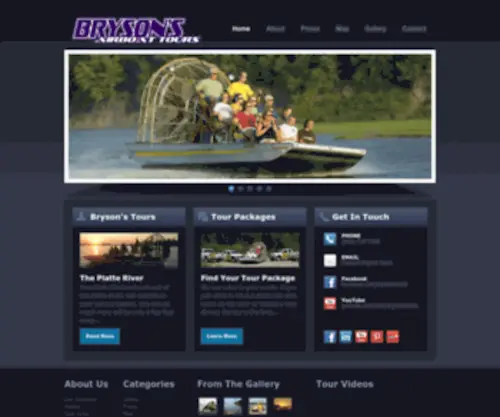 BRysonsairboattours.com(Brysons Airboat Tours) Screenshot