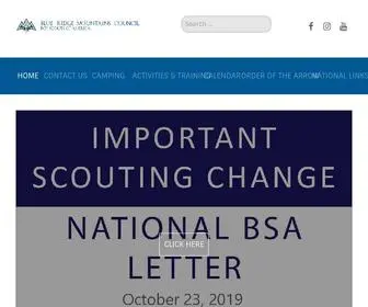 Bsa-BRMC.org(Blue Ridge Mountains Council of the Boy Scouts of America) Screenshot