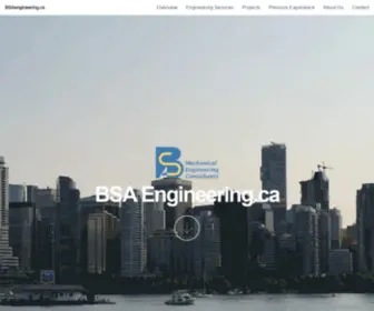 Bsaengineering.ca(MECHANICAL ENGINEERING CONSULTANTS) Screenshot