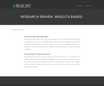 Bsam.com(Blue Sky Asset Management) Screenshot