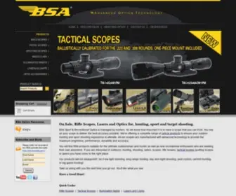 Bsaoptics.com(BSA Optics Hunting Rifle and Pistol Scopes) Screenshot