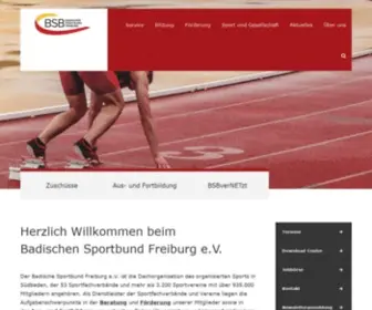 BSB-Freiburg.de(Badischer Sport Bund Freiburg) Screenshot