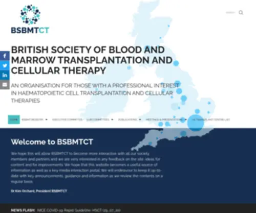 BSBMT.org(British Society of Blood and Marrow Transplantation) Screenshot