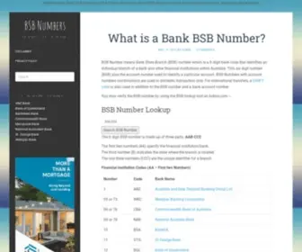 BSbno.com(Bank BSB Numbers) Screenshot