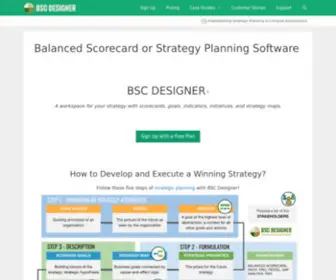 BSCDesigner.com(Strategy Planning Software) Screenshot