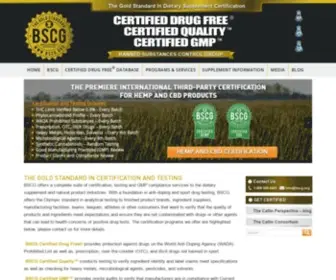 BSCG.org(The gold standard in dietary supplement certification) Screenshot