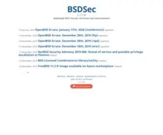 BSdsec.net(Deadsimple BSD Security Advisories and Announcements) Screenshot