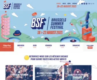 BSF.be(Brussels Summer Festival 2013) Screenshot