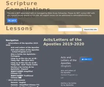 Bsfonline.org(Scripture Compilations for Bible Study Lessons) Screenshot