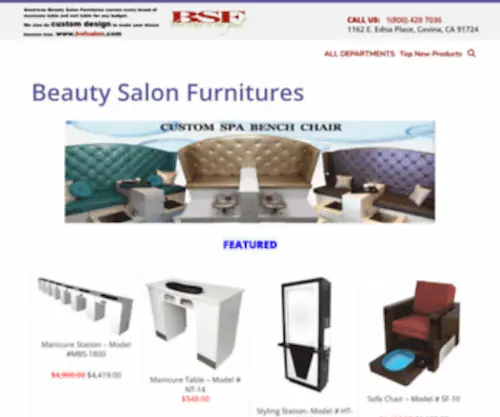 BSfsalon.com(Beauty Salon Furniture) Screenshot