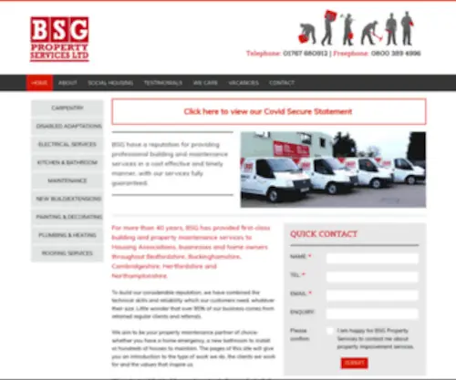 BSGpropertyservices.co.uk(BSG Property Services LTD) Screenshot