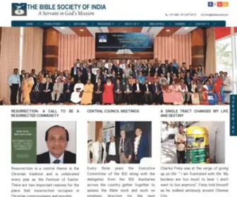 Bsind.org(The Bible Society of India) Screenshot