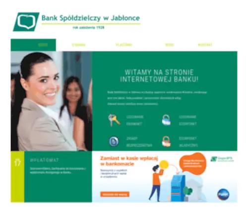 Bsjablonka.pl(Bank Spółdzielczy w Jabłonce) Screenshot