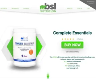 BSlnutritionshop.com(BSL Nutrition) Screenshot