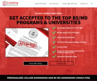 BSmdadmit.com(Get Accepted to the Top BS/MD Programs & Universities) Screenshot