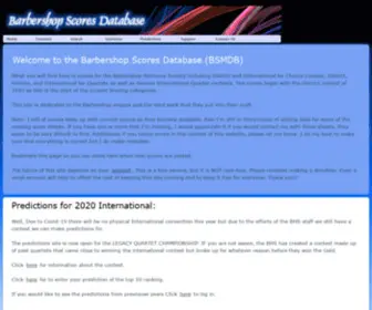 BSMDB.com(Barbershop Scores Database) Screenshot