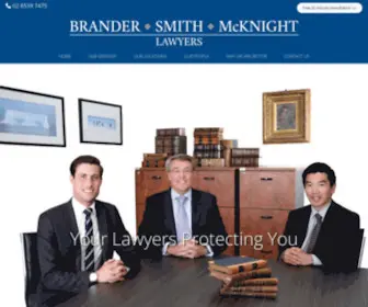 BSmlaw.com.au(Brander Smith McKnight Lawyers) Screenshot