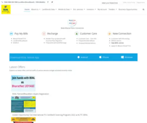 BSNL.co.in(Bharat Sanchar Nigam Limited) Screenshot