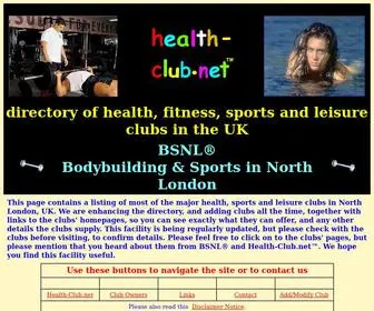 BSNL.com(North London directory of health sports fitness and leisure clubs) Screenshot