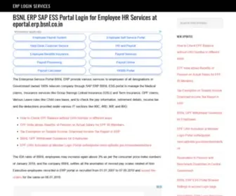 BSnlerp.in(BSNL ERP SAP ESS Portal Login for Employee HR Services at eportal.erp.bsnl.co.in) Screenshot