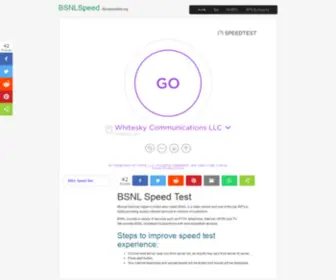 BSNLspeedtest.org(Bsnl Speed Test Service) Screenshot