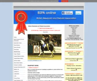 Bspaonline.com(British Skewbald & Piebald Association) Screenshot