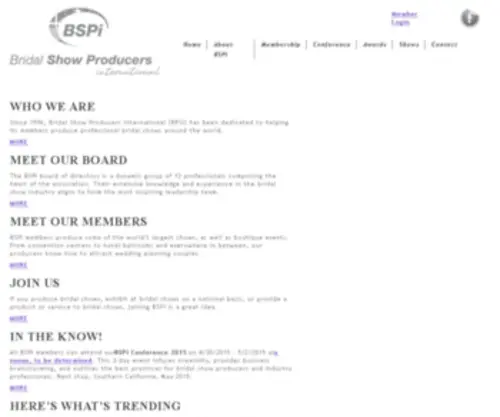 Bspishows.com(Bridal Show Producers International) Screenshot