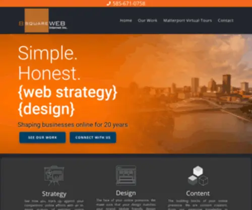 Bsquarewebhosting.net(Rochester Web Design) Screenshot