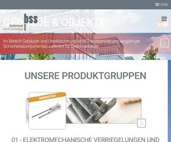 BSS-Sdi.com(BSS Baumann Sicherheitssysteme GmbH) Screenshot